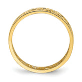 14k Beaded Scroll Cut-Out Band Child's Ring